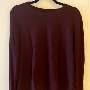 Kit and Ace Long Sleeve Thermal Crewneck Pullover (dark red/maroon)